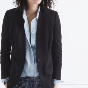 Madewell collarless blazer